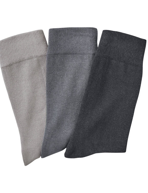 Mi-chaussettes basiques - lot de 3 paires (gris) Mi-chaussettes basiques - lot de 3 paires (gris)